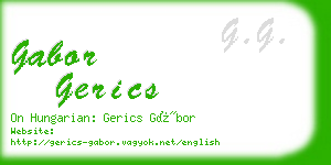 gabor gerics business card